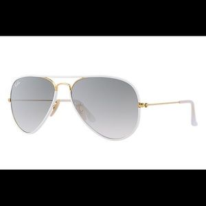 Ray Ban White Aviators